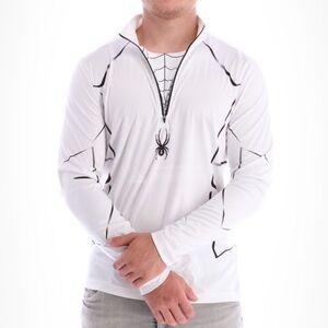 NWOT Spyder White/Black Webbed Quarterzip